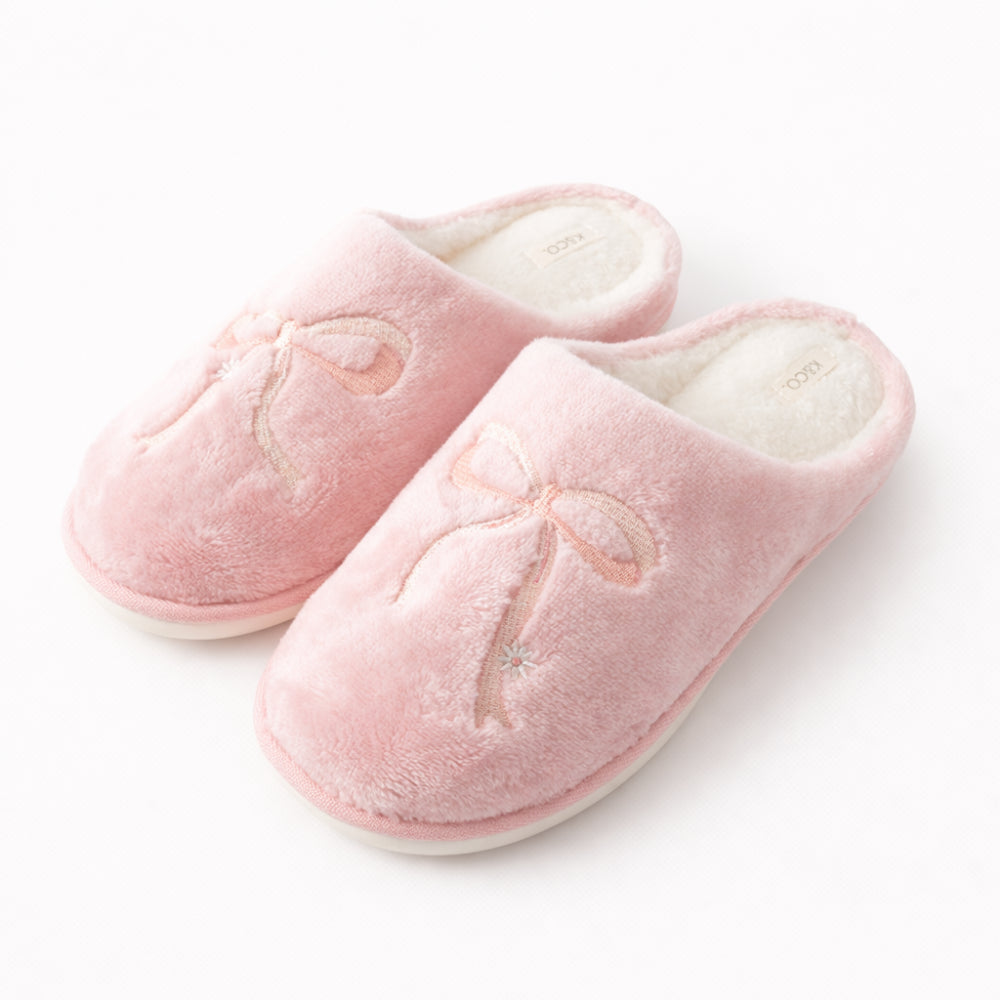 K&Co. Petal Series Novelty Slippers - PINK BOW
